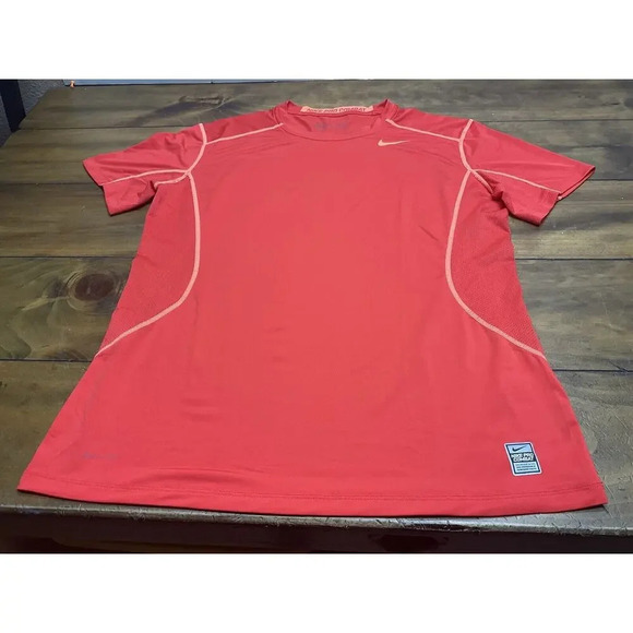 Nike Other - Nike Pro Combat Fitted Men's Size Large Orange Activewear Top Shirt
